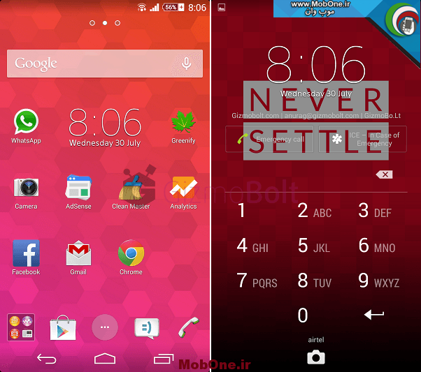 Install-Xperia-OnePlus-One-theme mobone.ir