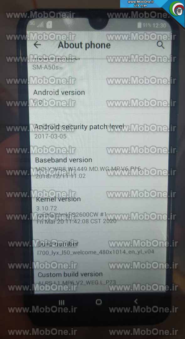 فایل فلش گوشی طرح چینی سامسونگ Galaxy A50S MT6580 با نرم افزار SP FLASHTOOL